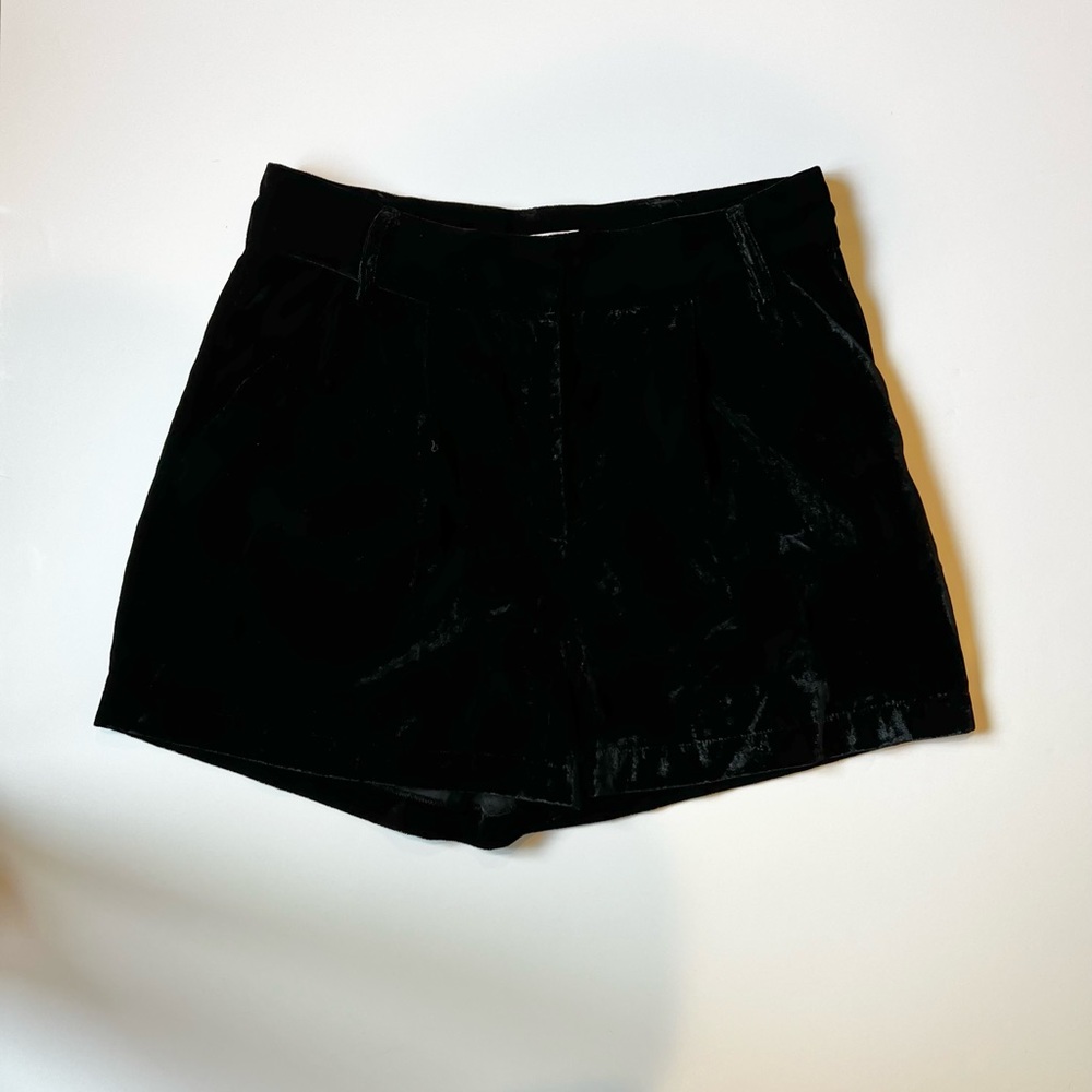 Black Velvet Shorts